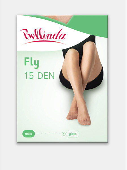Bellinda Čierne dámske lesklé pančuchy Bellinda FLY PANTYHOSE 15 DEN