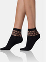 Bellinda Čierne dámske ponožky s ozdobným detailom Bellinda TRENDY COTTON SOCKS
