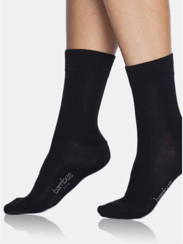 Bellinda Čierne dámske nohavičky Bellinda BAMBUS COMFORT SOCKS