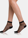 Bellinda Čierne dámske bodkované hodvábne ponožky Bellinda TRENDY SOCKS