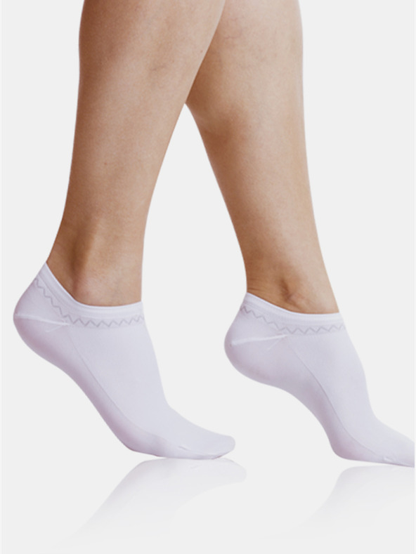 Bellinda Biele dámske ponožky Bellinda FINE IN-SHOE SOCKS