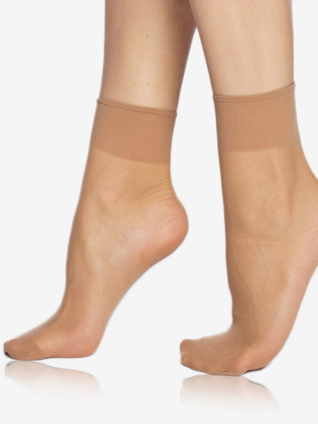 Bellinda Súprava dvoch párov matných hodvábnych ponožiek telovej farby Bellinda DIE PASST SOCKS