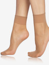 Bellinda Súprava dvoch párov matných hodvábnych ponožiek telovej farby Bellinda DIE PASST SOCKS