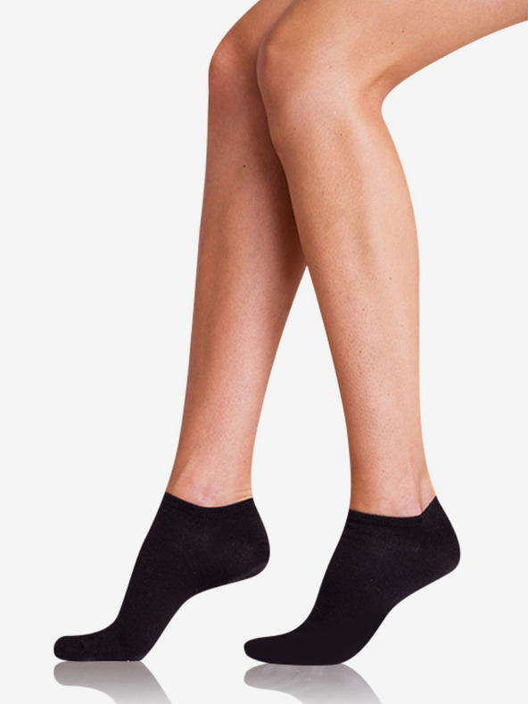 Bellinda Súprava dvoch dámskych ponožiek v čiernej farbe Bellinda COTTON IN-SHOE SOCKS 2x