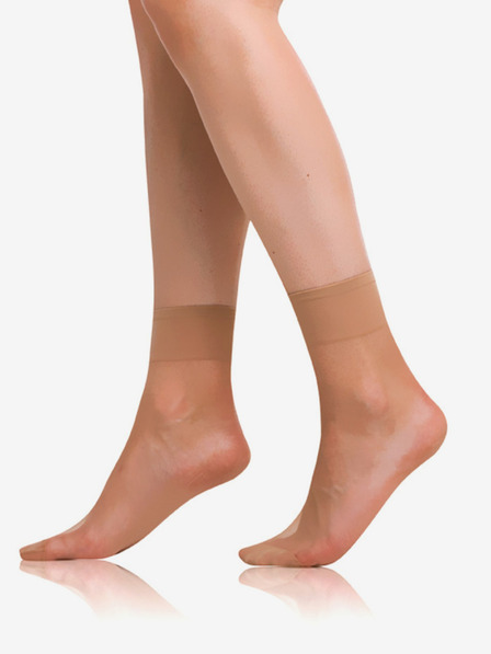 Bellinda Súprava dvoch párov matných hodvábnych ponožiek telovej farby Bellinda DIE PASST SOCKS