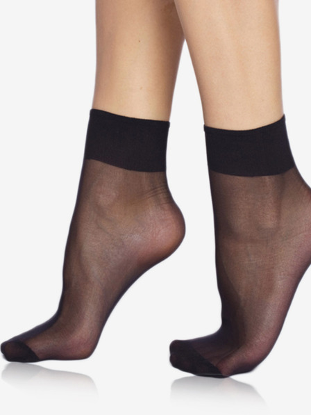 Bellinda Súprava dvoch párov matných hodvábnych ponožiek v čiernej farbe Bellinda DIE PASST SOCKS
