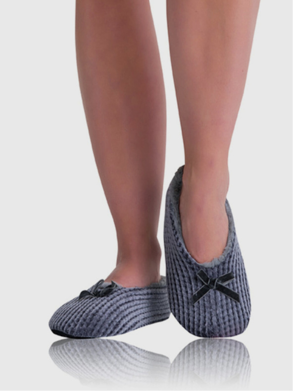 Bellinda Sivé dámske domáce papuče BELLINDA Home Shoes
