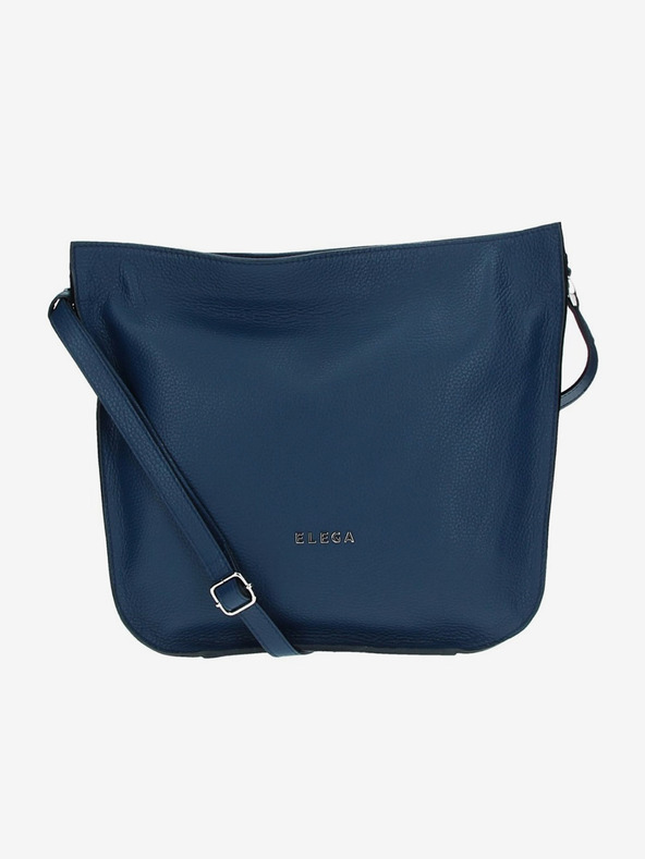 Elega Tmavomodrá dámska kožená crossbody kabelka ELEGA Hobie