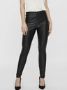 Vero Moda Čierne dámske kožené legíny skinny fit VERO MODA Gaya