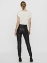 Vero Moda Čierne dámske kožené legíny skinny fit VERO MODA Gaya