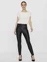 Vero Moda Čierne dámske kožené legíny skinny fit VERO MODA Gaya