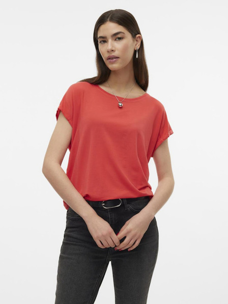 Vero Moda Červené dámske tričko Vero Moda Ava