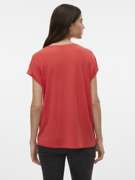 Vero Moda Červené dámske tričko Vero Moda Ava