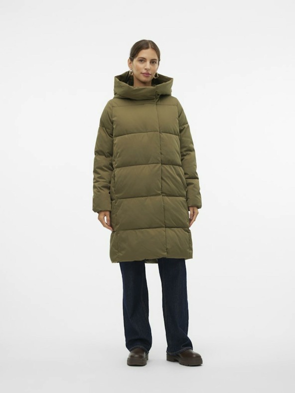 Vero Moda Khaki dámsky prešívaný kabát Vero Moda Stella