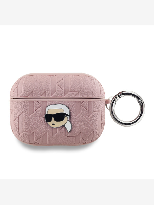 Karl Lagerfeld Karl Lagerfeld PU Embossed Karl Head Case pre AirPods Pro Pink
