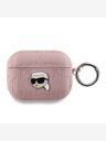 Karl Lagerfeld Karl Lagerfeld PU Embossed Karl Head Case pre AirPods Pro Pink