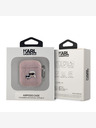 Karl Lagerfeld Karl Lagerfeld PU Embossed Karl and Choupette Head Case pre AirPods 1/2 Pink