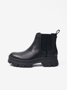 UGG Čierne dámske kožené topánky UGG Ashton Chelsea Boots