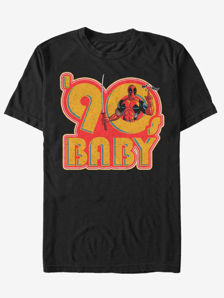 ZOOT.Fan Čierne pánske tričko ZOOT.Fan Marvel 90. roky Baby