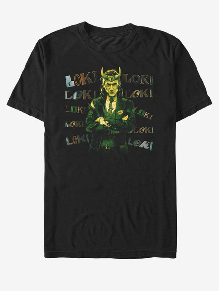 ZOOT.Fan Čierne unisex tričko ZOOT.Fan Marvel Loki Chaotic
