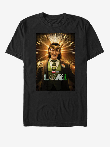 ZOOT.Fan Čierne unisex tričko ZOOT.Fan Marvel Loki Smile Poster