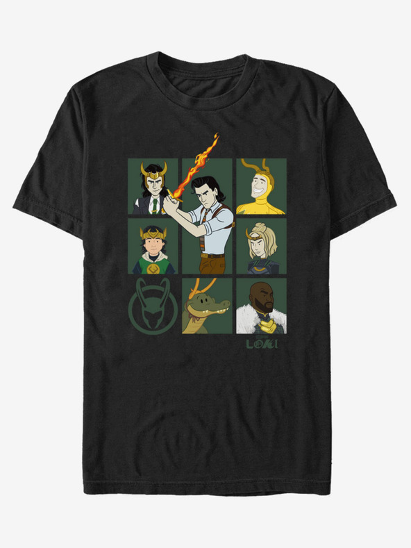 ZOOT.Fan Čierne unisex tričko ZOOT.Fan Marvel Team