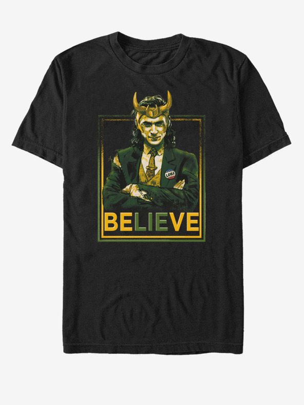 ZOOT.Fan Čierne unisex tričko ZOOT.Fan Marvel Politický motív