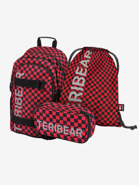BAAGL  Čierny školský set Skate batoh, penál a taška Baagl Teribear