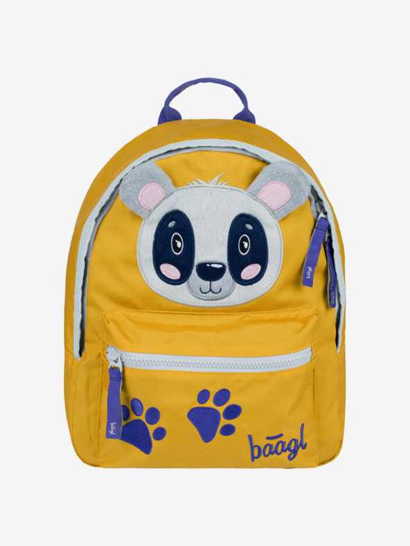 BAAGL  Žltý predškolský batoh Baagl Raccoon