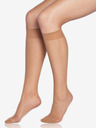 Bellinda Súprava dvoch párov dámskych hodvábnych pančúch telovej farby Bellinda DIE PASST KNEE-HIGHS 20 DEN