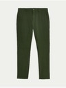 Marks & Spencer Slim fit chino nohavice The Ultimate Marks & Spencer zelené