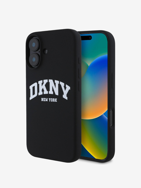 DKNY DKNY Liquid Silicone Arch Logo MagSafe zadný kryt pre iPhone 16 Plus Black