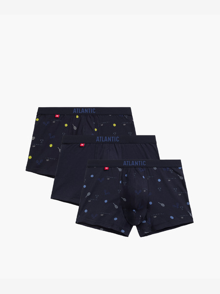 Atlantic Pánske boxerky ATLANTIC 3Pack - tmavomodré