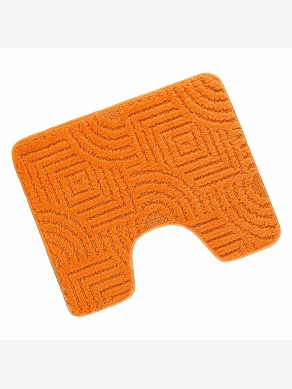 Bellatex Toaletná rohožka 50x60cm bludisko oranžová Bellatex