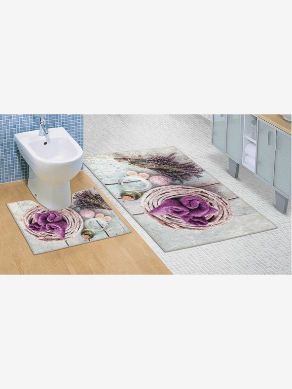 Bellatex Levanduľová 3D podložka do kúpeľne a na toaletu Bellatex