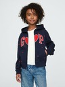 GAP Detská mikina s logom a fleece GAP