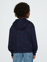 GAP Detská mikina s logom a fleece GAP