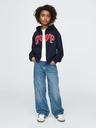 GAP Detská mikina s logom a fleece GAP