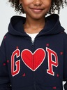 GAP Detská mikina s logom a fleece GAP