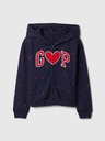 GAP Detská mikina s logom a fleece GAP