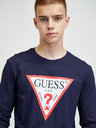 Guess Tmavomodré pánske tričko Guess