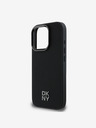 DKNY DKNY PU kožený zadný kryt s logom Magsafe pre iPhone 16 Pro čierny