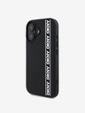 DKNY DKNY 3D gumový zadný kryt s opakujúcim sa logom Line pre iPhone 16 čierny