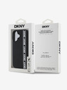 DKNY DKNY 3D gumový zadný kryt s opakujúcim sa logom Line pre iPhone 16 čierny