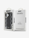 DKNY DKNY PU kožený károvaný vzor Magsafe zadný kryt pre iPhone 16 čierny