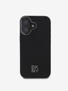 DKNY DKNY PU kožený zadný kryt s logom Magsafe pre iPhone 16 čierny