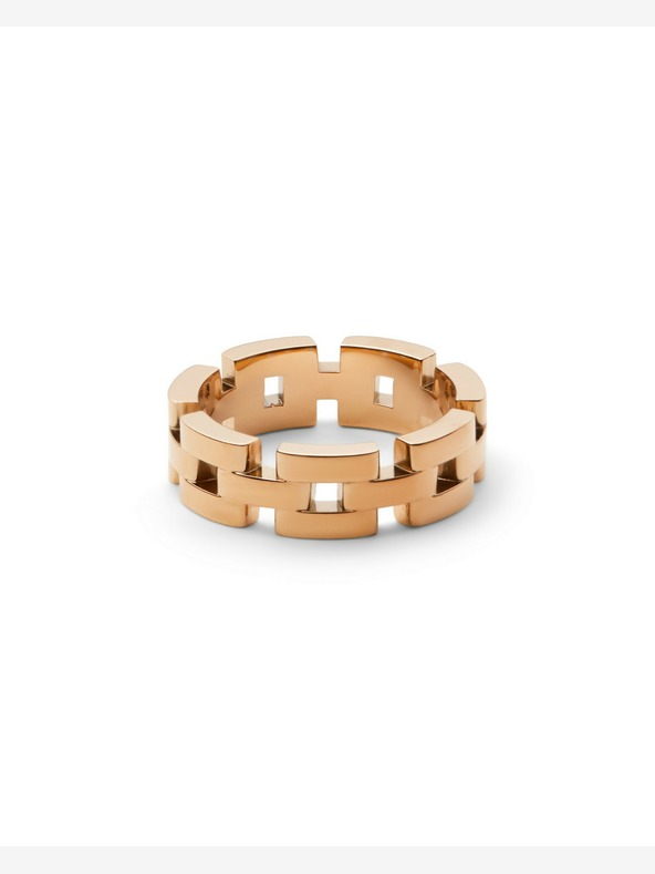 Daniel Wellington Daniel Wellington Ružovo-zlatý oceľový prsteň s 3 článkami