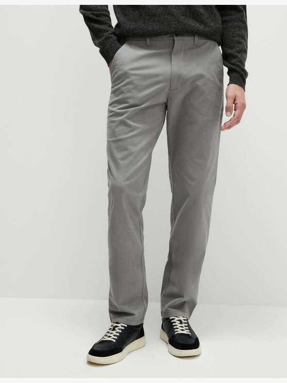 Marks & Spencer Strečové chino nohavice regular fit Marks & Spencer sivé