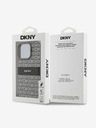 DKNY DKNY PU kožený zadný kryt Repeat Pattern Tonal Stripe pre iPhone 16 Pro béžový
