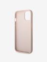 Guess PU 4G Metal Logo Zadní Kryt pro iPhone 15 Pink Obal na telefón